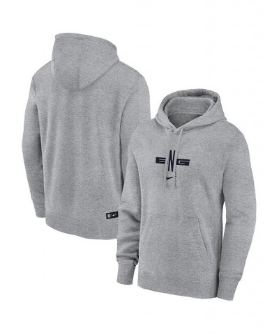 Men's Gray England National Team Club Logo Pullover Hoodie $39.00 Sweatshirt