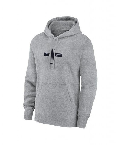 Men's Gray England National Team Club Logo Pullover Hoodie $39.00 Sweatshirt