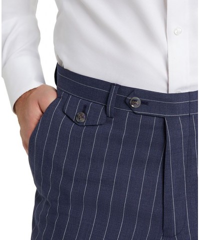 Men's Classic-Fit Pinstripe Suit Pants Blue $79.55 Suits