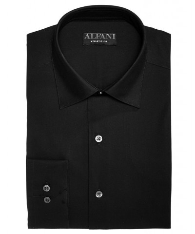 Alfani Men's Regular Fit 2-Way Stretch Performance Solid Dress Shirt Black $20.24 Dress Shirts