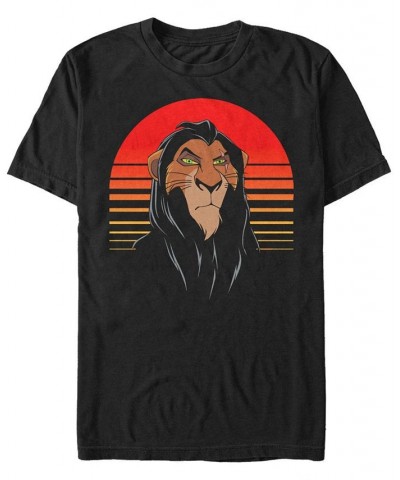 Disney Men's The Lion King Scar Sunset Portrait Short Sleeve T-Shirt Black $20.29 T-Shirts