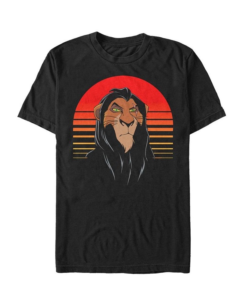 Disney Men's The Lion King Scar Sunset Portrait Short Sleeve T-Shirt Black $20.29 T-Shirts