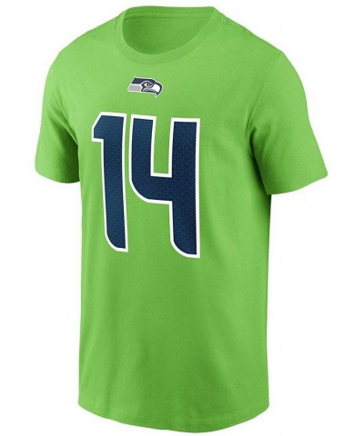 Men's DK Metcalf Neon Green Seattle Seahawks Name and Number T-shirt $17.60 T-Shirts