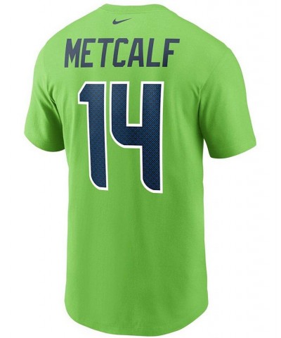 Men's DK Metcalf Neon Green Seattle Seahawks Name and Number T-shirt $17.60 T-Shirts