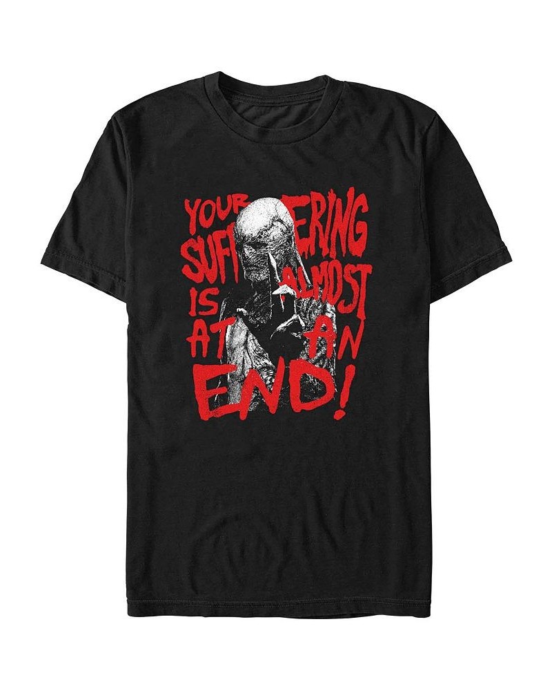 Men's Stranger Things Suffer the Ender Short Sleeve T-shirt Black $17.84 T-Shirts