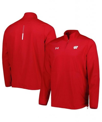 Men's Red Wisconsin Badgers Motivate 2.0 Quarter-Zip Performance Jacket $44.00 Jackets