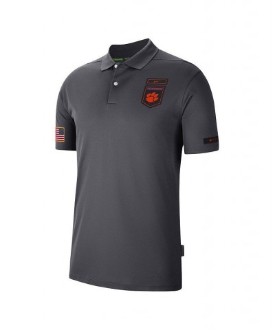 Men's Anthracite Clemson Tigers Victory Military-Inspired Appreciation Performance Polo Shirt $40.55 Polo Shirts