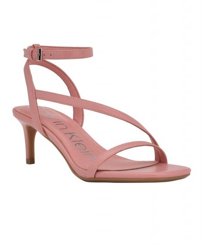 Women's Iryna Kitten Heel Dress Sandals Pink $37.06 Shoes