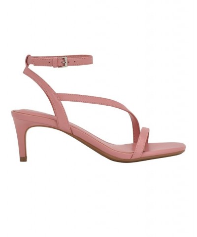 Women's Iryna Kitten Heel Dress Sandals Pink $37.06 Shoes