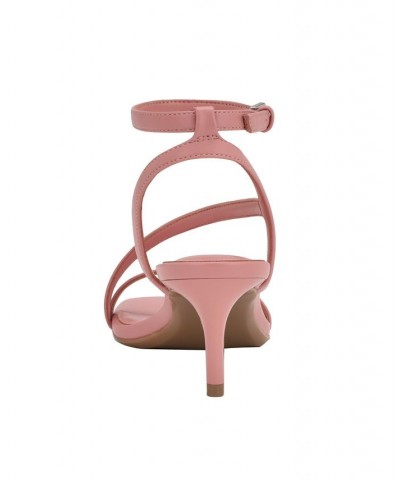 Women's Iryna Kitten Heel Dress Sandals Pink $37.06 Shoes