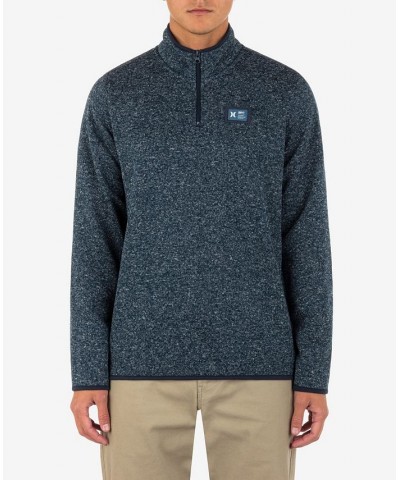 Men's Mesa Ridgeline Zip Long Sleeve Sweatshirt Blue $31.50 Sweatshirt