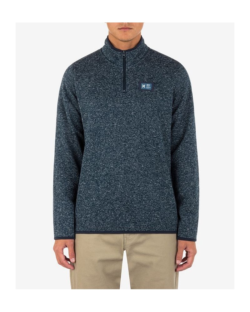 Men's Mesa Ridgeline Zip Long Sleeve Sweatshirt Blue $31.50 Sweatshirt