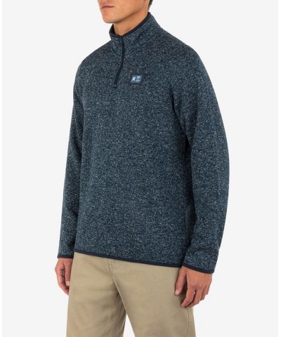 Men's Mesa Ridgeline Zip Long Sleeve Sweatshirt Blue $31.50 Sweatshirt