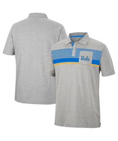 Men's Heathered Gray UCLA Bruins Golfer Pocket Polo Shirt $32.99 Polo Shirts