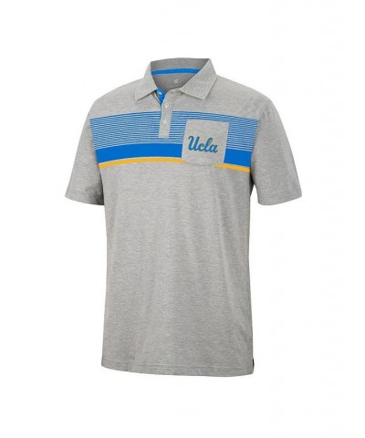 Men's Heathered Gray UCLA Bruins Golfer Pocket Polo Shirt $32.99 Polo Shirts