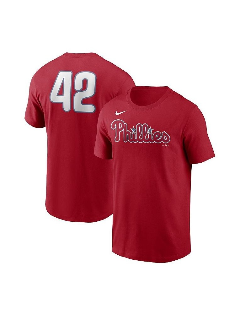 Men's Red Philadelphia Phillies Jackie Robinson Day Team 42 T-shirt $18.40 T-Shirts