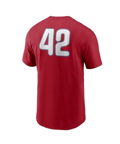 Men's Red Philadelphia Phillies Jackie Robinson Day Team 42 T-shirt $18.40 T-Shirts