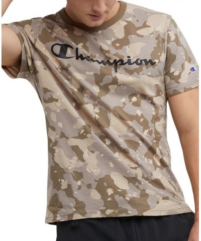 Men's Standard-Fit Camo Logo Graphic T-Shirt Brown $18.40 T-Shirts