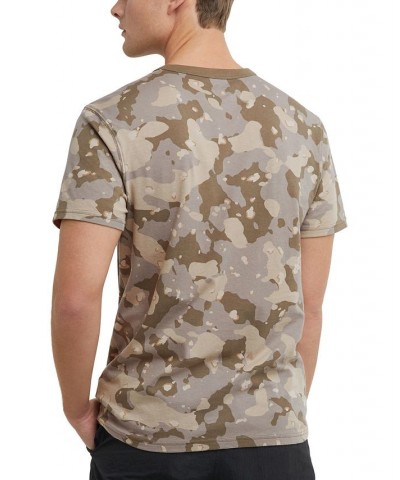 Men's Standard-Fit Camo Logo Graphic T-Shirt Brown $18.40 T-Shirts