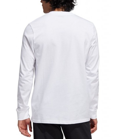 Men's Metallic Liquid Logo Graphic Long-Sleeve T-Shirt White $18.00 T-Shirts