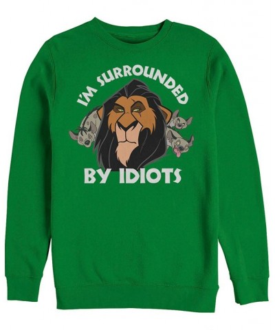 Disney Men's Lion King Scar Surrounded by Idiots, Crewneck Fleece Gray $27.50 Sweatshirt