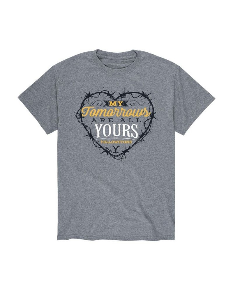 Men's Yellowstone My Tomorrows T-shirt Gray $16.80 T-Shirts