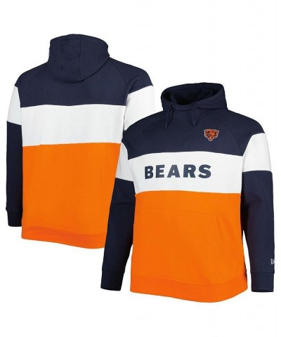 Men's Orange Chicago Bears Big and Tall Current Team Colorblock Fleece Raglan Pullover Hoodie $46.55 Sweatshirt