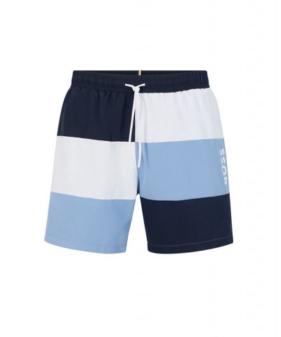 BOSS Men's Color-Blocked Quick-Drying Material Swim Shorts Multi $44.88 Swimsuits