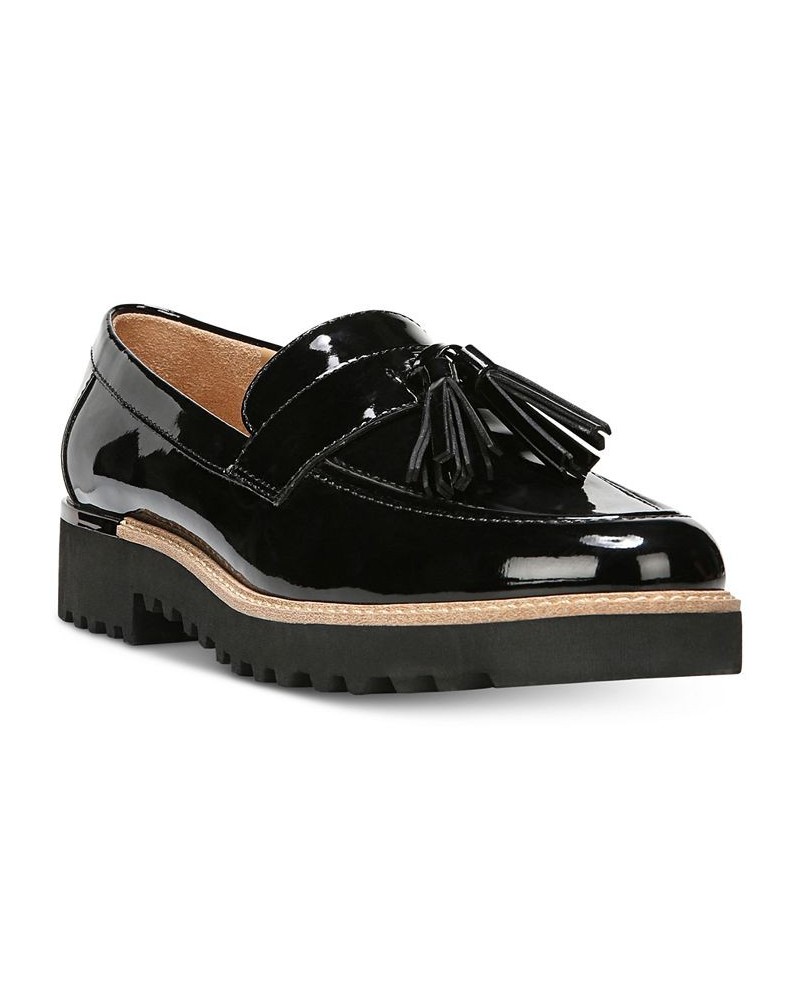 Carolynn Lug Sole Loafers Black $35.98 Shoes