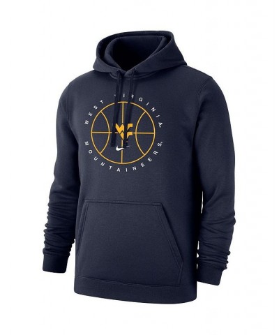 Men's Navy West Virginia Mountaineers Basketball Icon Club Fleece Pullover Hoodie $39.95 Sweatshirt