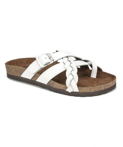 Harrington Women's Footbed Sandals White $33.81 Shoes