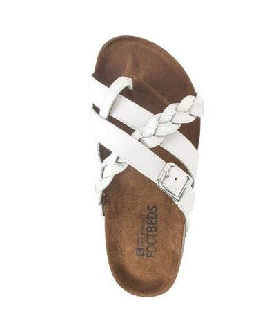 Harrington Women's Footbed Sandals White $33.81 Shoes