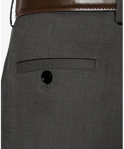 J.M. Sharkskin Classic-Fit Flat Front Hidden Expandable Waistband Dress Pants Gray $30.24 Pants