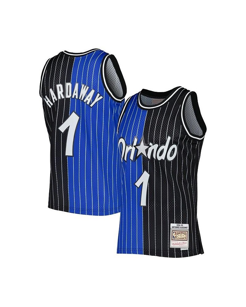 Men's Penny Hardaway Blue, Black Orlando Magic Hardwood Classics 1994-95 Split Swingman Jersey $47.73 Jersey