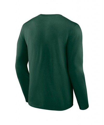 Men's Branded Green Oakland Athletics Iconic Clear Sign Long Sleeve T-shirt $22.56 T-Shirts