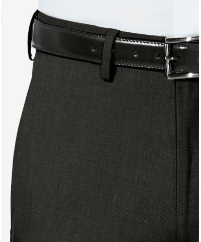 J.M. Sharkskin Classic-Fit Flat Front Hidden Expandable Waistband Dress Pants Gray $30.24 Pants