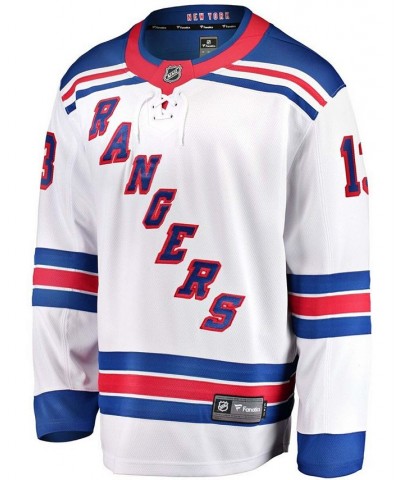 Men's Alexis Lafreniere White New York Rangers Away Premier Breakaway Player Jersey $92.50 Jersey