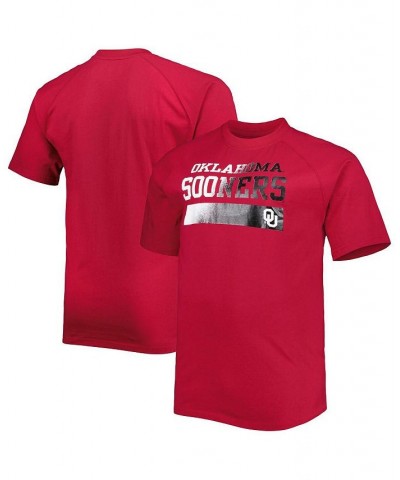 Men's Crimson Oklahoma Sooners Big and Tall Raglan T-shirt $18.90 T-Shirts