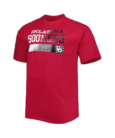 Men's Crimson Oklahoma Sooners Big and Tall Raglan T-shirt $18.90 T-Shirts