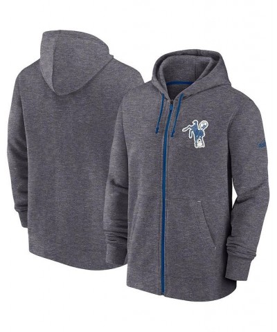 Men's Heather Charcoal Dallas Cowboys Historic Lifestyle Full-Zip Hoodie $38.00 Sweatshirt