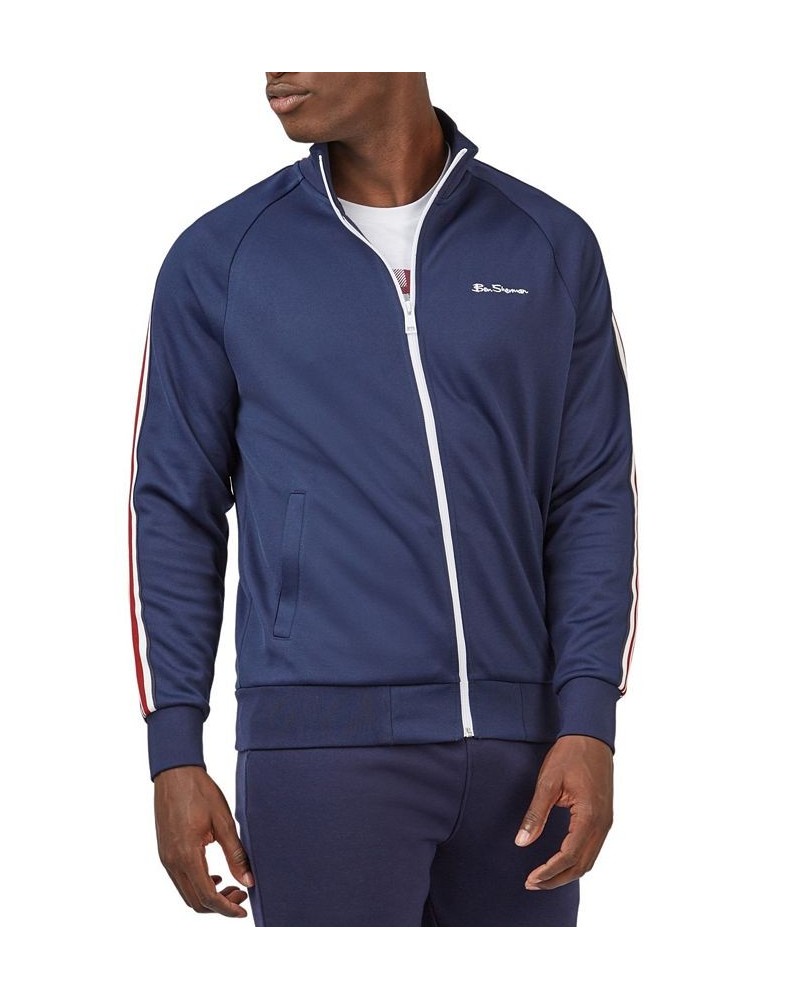 Men's House Taped Full-Zip Track Jacket Blue $57.12 Sweatshirt