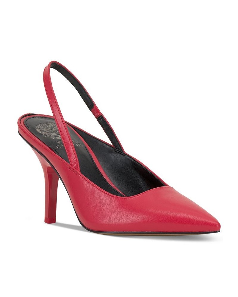 Riveq Pointed-Toe Slingback Pumps Red $45.60 Shoes