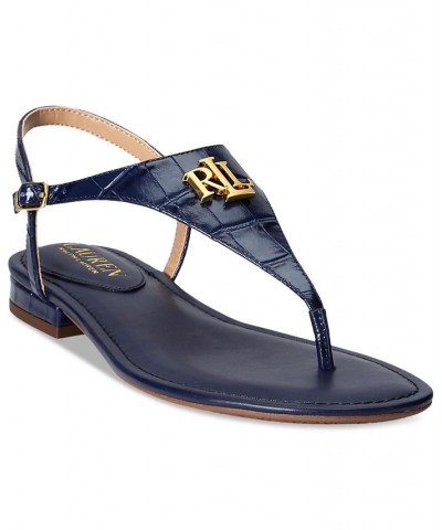 Women's Ellington Flat Sandals Blue $51.30 Shoes