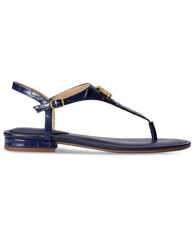 Women's Ellington Flat Sandals Blue $51.30 Shoes