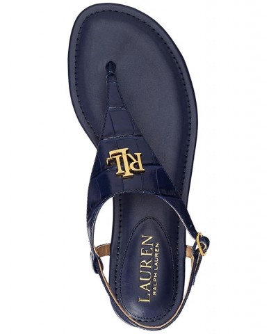 Women's Ellington Flat Sandals Blue $51.30 Shoes