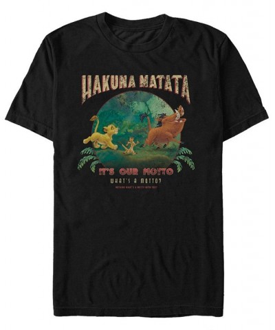 Disney Men's Lion King It's Our Motto Circle Logo, Short Sleeve T-Shirt Black $18.54 T-Shirts