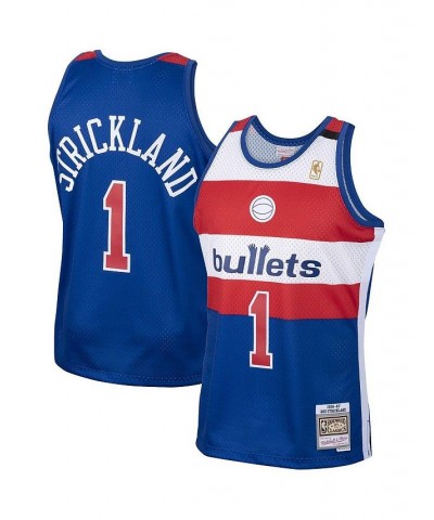 Men's Rod Strickland Royal Washington Bullets 1996/97 Hardwood Classics Swingman Jersey $68.15 Jersey