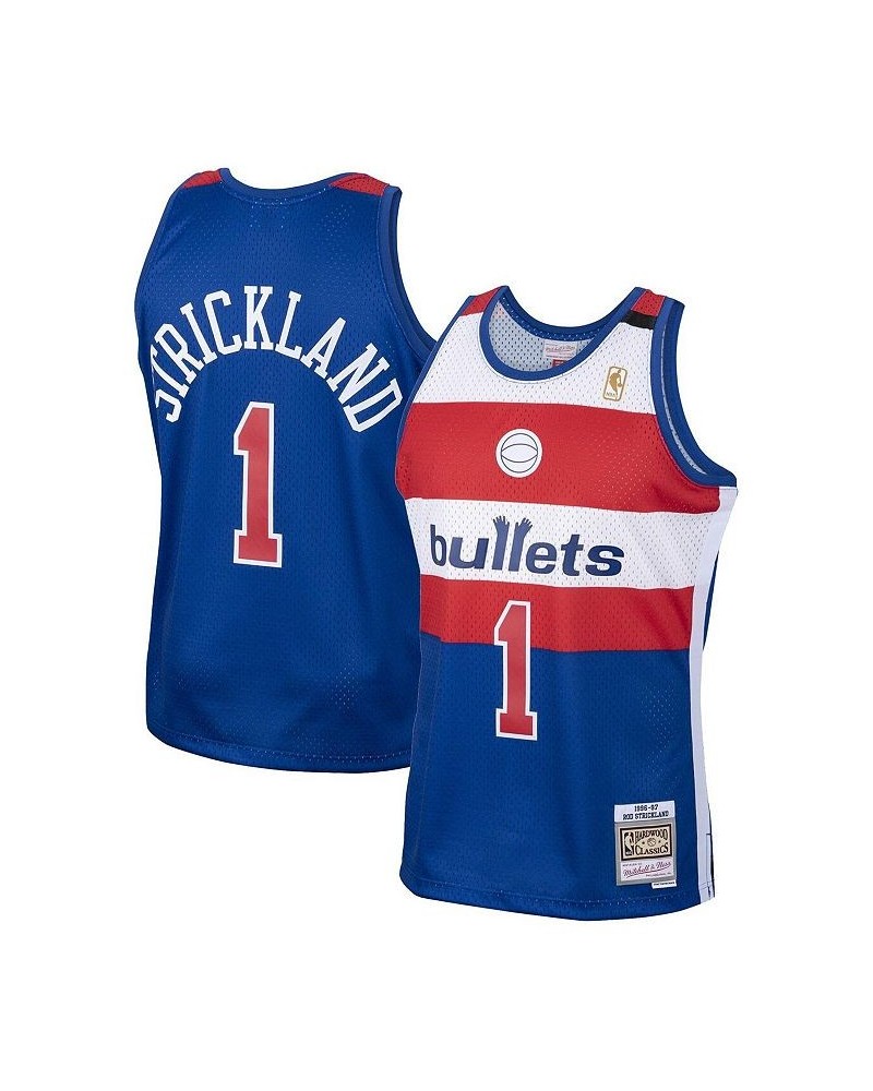 Men's Rod Strickland Royal Washington Bullets 1996/97 Hardwood Classics Swingman Jersey $68.15 Jersey