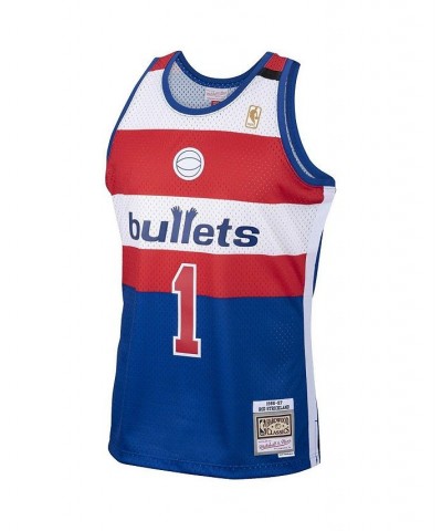 Men's Rod Strickland Royal Washington Bullets 1996/97 Hardwood Classics Swingman Jersey $68.15 Jersey