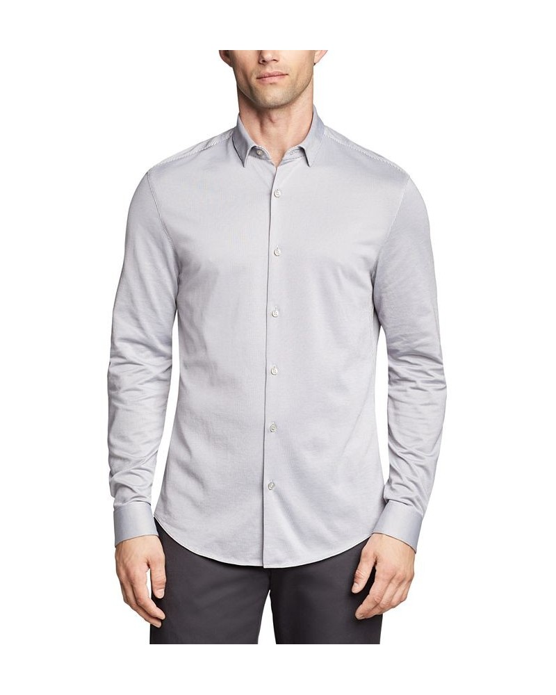 Men's Extra Slim Fit Stretch Dress Shirt Gray $22.48 Dress Shirts